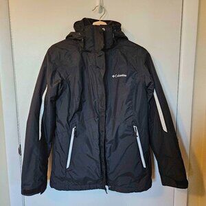 Columbia Black Winter Coat Interchange/Omni-Heat, Size Small